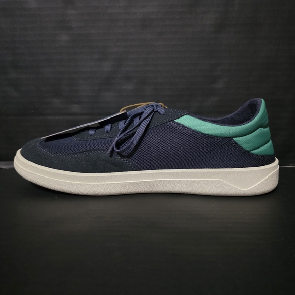 NWT Olukai Mens Navy And Green Punini Casual Lace Up Shoes 10514-5482 Size 10.5 - Picture 5 of 12